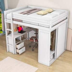 Loft bed frame, bedframe