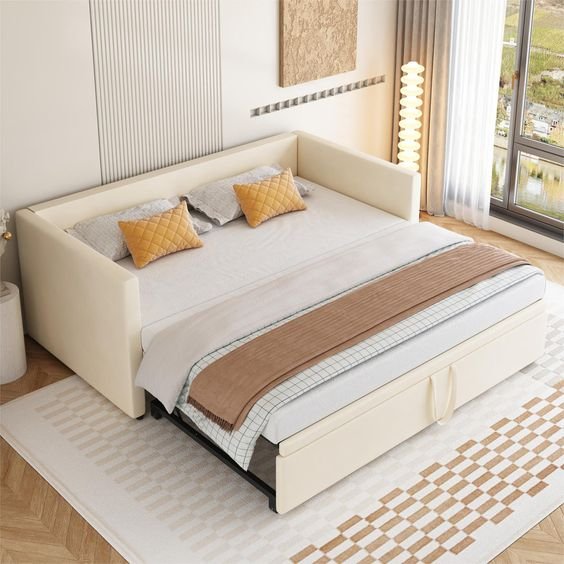 Pull out bed, bedframe