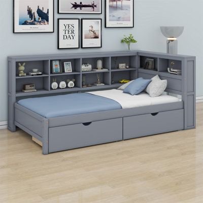 wooden bed frame, wood bed frame