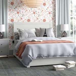 wooden bed frame, wood bed frame