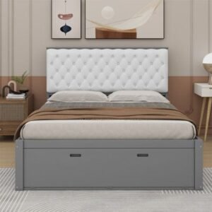 wooden bed frame, wood bed frame