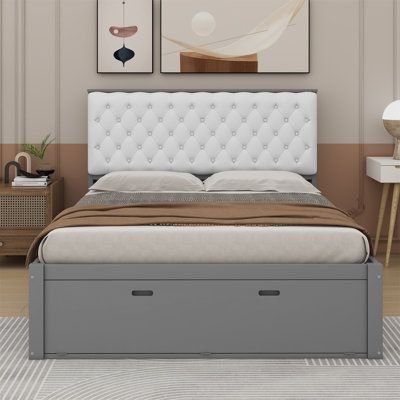 wooden bed frame, wood bed frame